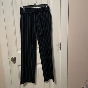 LOFT Marisa Trouser Black Pinstriped Size 0